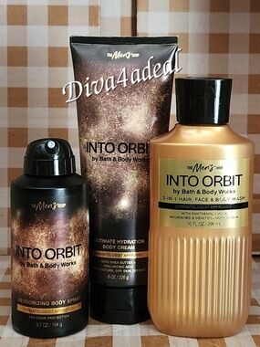 Bath & Body Works INTO ORBIT 3PC Men’s Collection Set Bundle